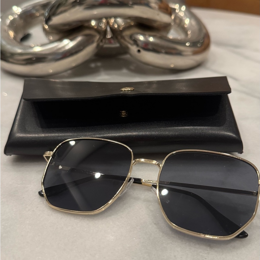Gold and Black Sunglasses